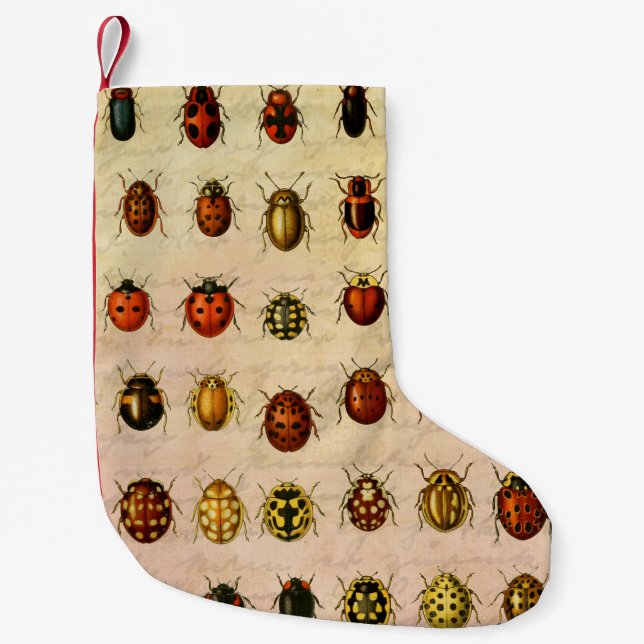 Ladybug Ladybird Beetle Insect Bug Small Christmas Stocking (Front)