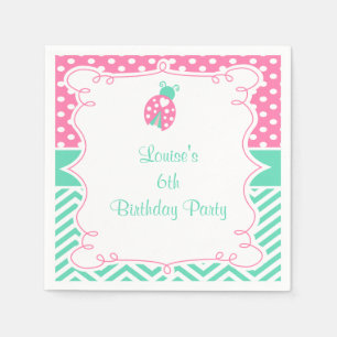 Ladybug Ladybird Birthday Party Napkins