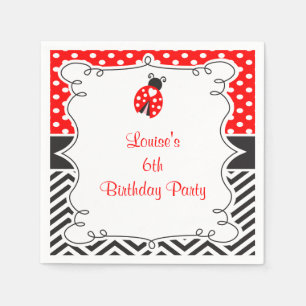 Ladybug Ladybird Birthday Party Napkins