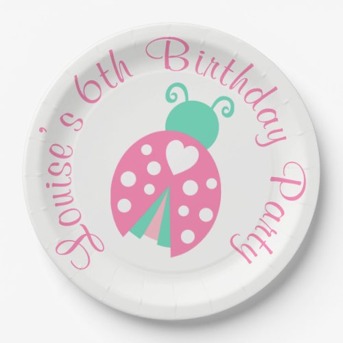 Ladybug Ladybird Birthday Party Paper Plates