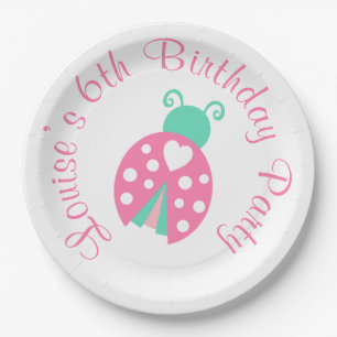 Ladybug Ladybird Birthday Party Paper Plates