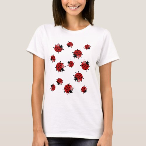 Ladybug Ladybird cascade T_Shirt