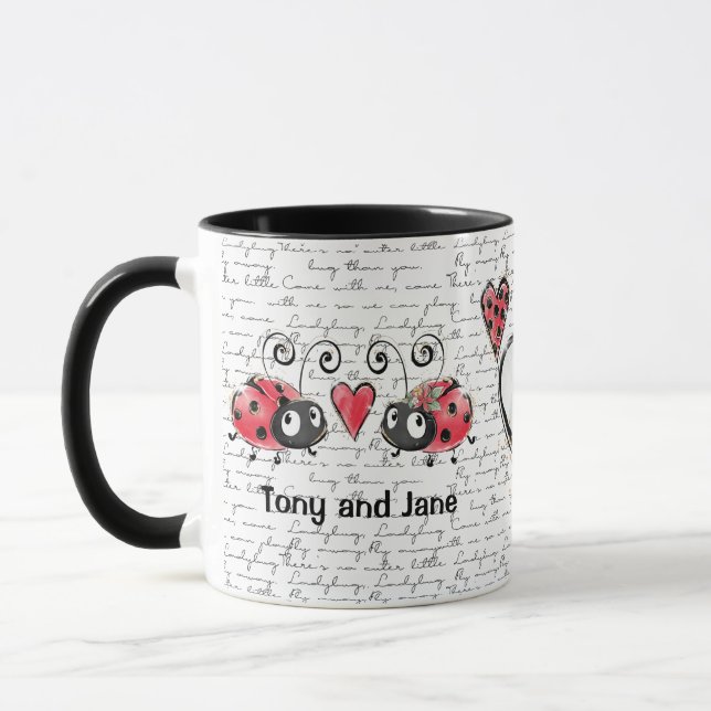 Ladybug Ladybird design Mug (Left)