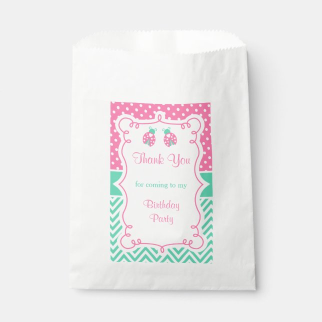 Ladybug Ladybird Favor Bag (Front)