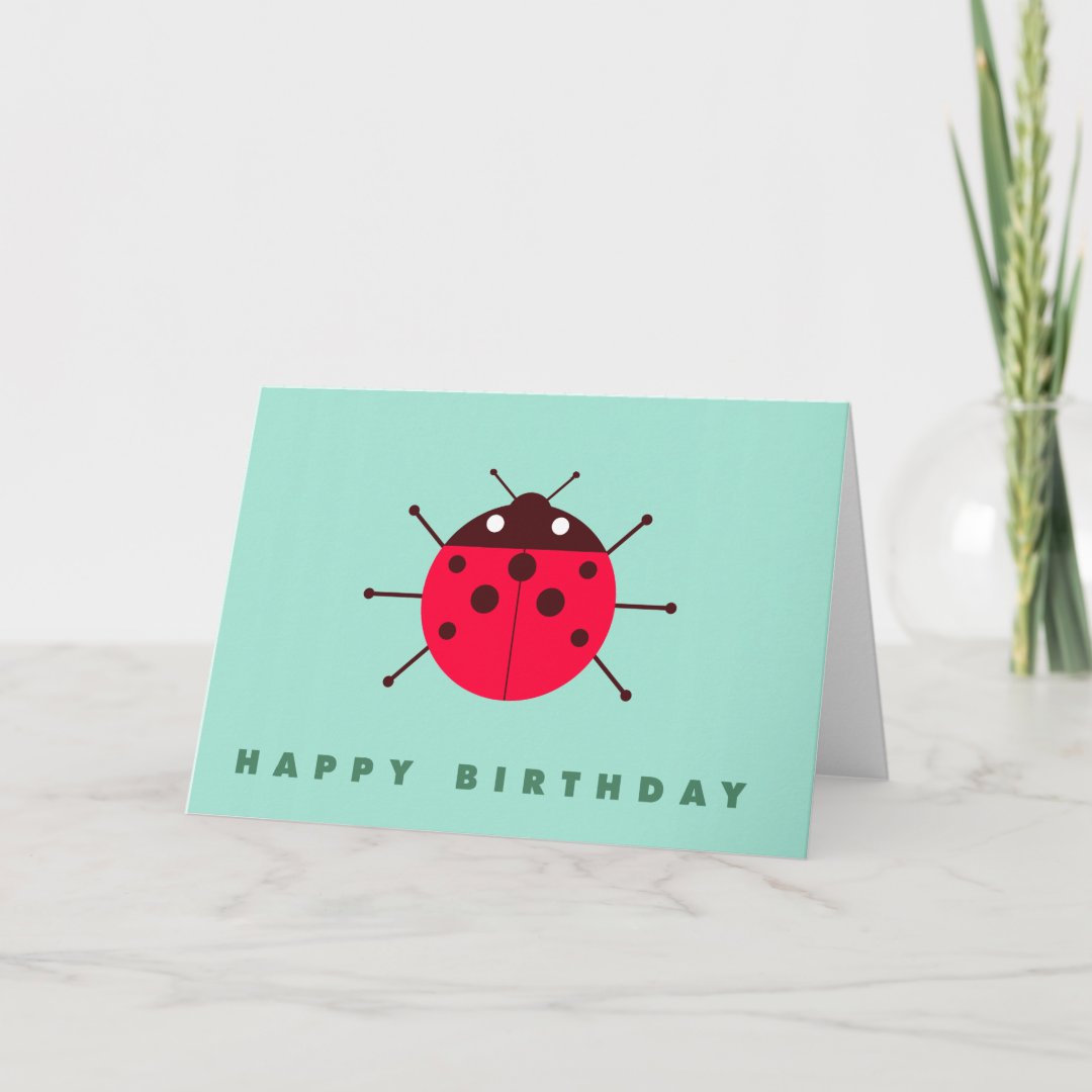 Ladybug / Ladybird Happy Birthday Card | Zazzle