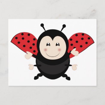 Ladybug Ladybird Postcard by escapefromreality at Zazzle