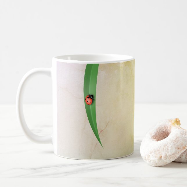Ladybug Leaf Coffee Mug (With Donut)