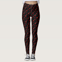 Ladybug Leggings Cute Ladybug Art Stretchy Pants