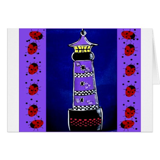 Ladybug Lighthouses Cards (Front Horizontal)