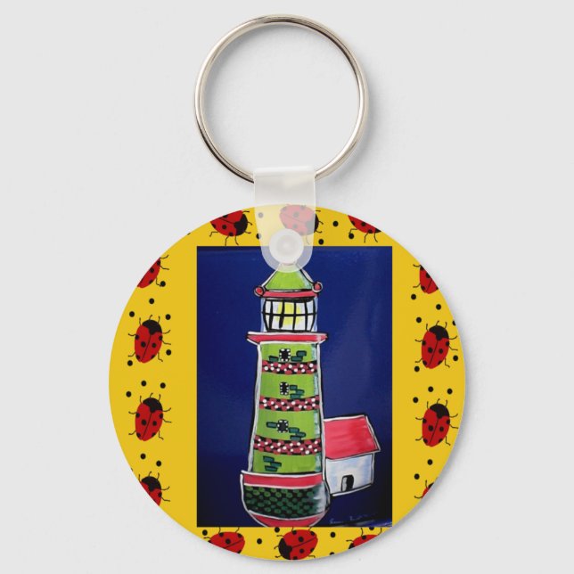 Ladybug Lighthouses Keychain (Front)