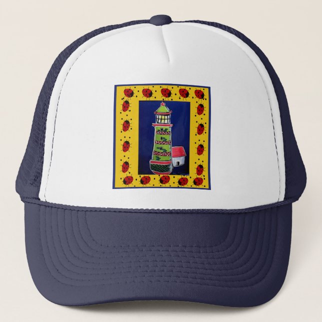 Ladybug Lighthouses Trucker Hat (Front)