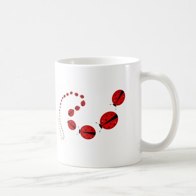 Ladybug Line Dance Coffee Mug (Right)