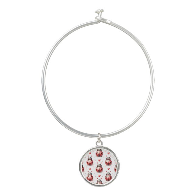 Ladybug Love Bangle Bracelet (Front)