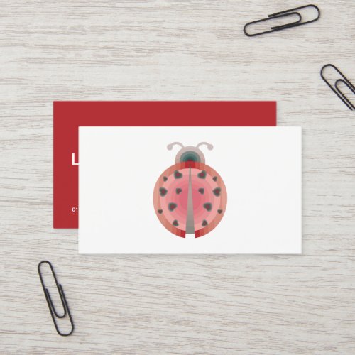 ladybug love business card