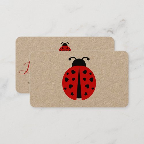 ladybug love business card