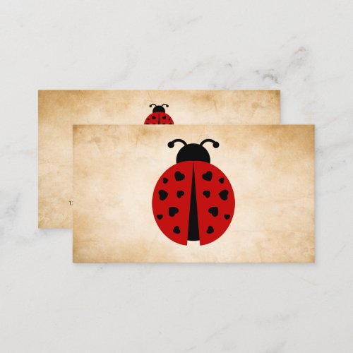 ladybug love business card