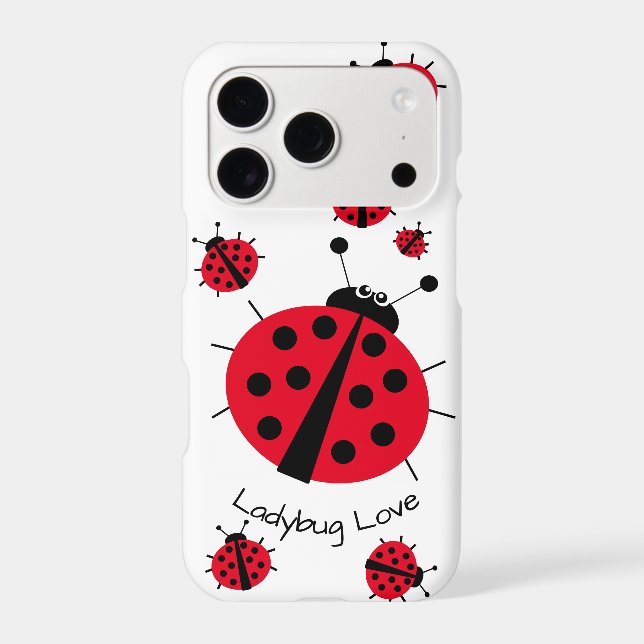 Ladybug Love Girly Fun Cute Cartoon Iphone Case (Back)