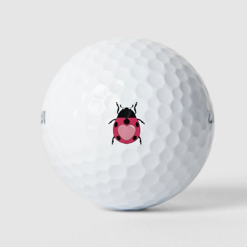 LADYBUG LOVE GOLF BALLS