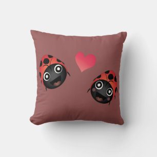 Ladybug Love (Pattern) Throw Pillow