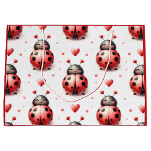 Ladybug Love (personalized) Large Gift Bag