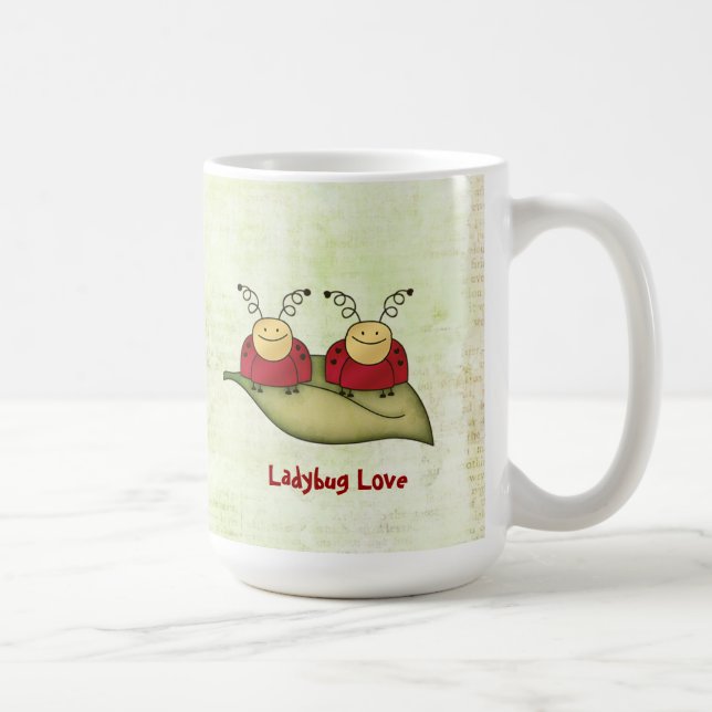 Ladybug Love Whimsical Graphic Mug (Right)