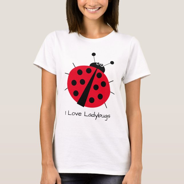 ladybug lover cute cartoon fun red T-Shirt (Front)