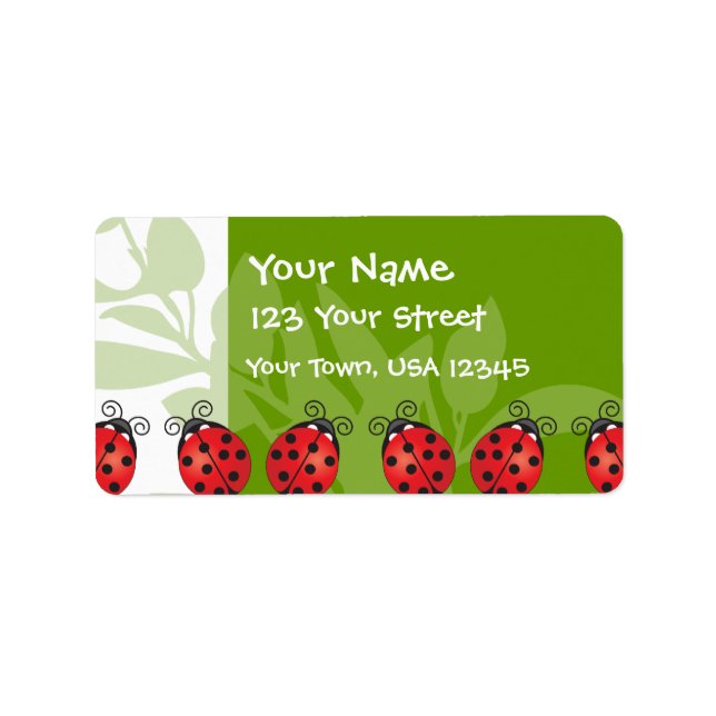 Ladybug Luck Label (Front)