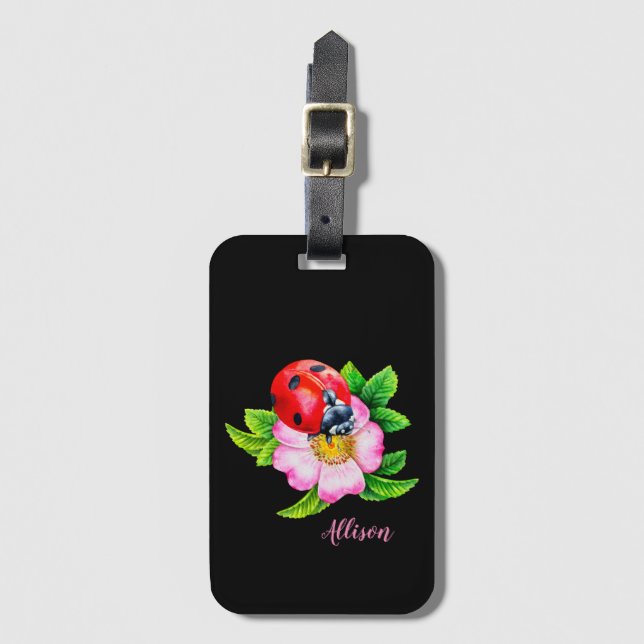 Ladybug  luggage tag (Front Vertical)