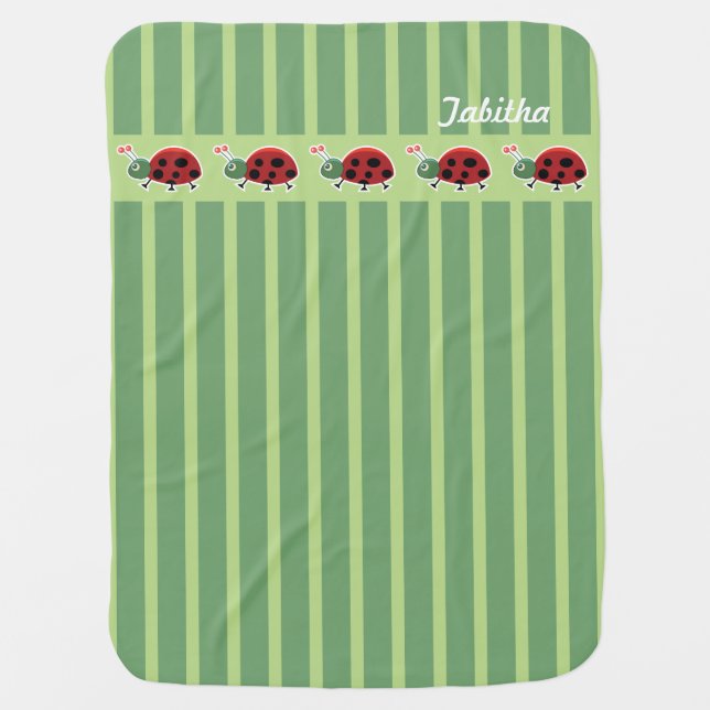Ladybug March Baby Blanket (Front)