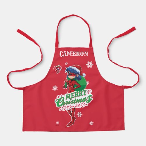 Ladybug  Merry Christmas Apron