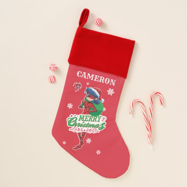 Ladybug | Merry Christmas Christmas Stocking (Front)