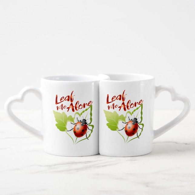 Ladybug message coffee mug set (Front Nesting)
