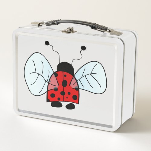 Ladybug  metal lunch box