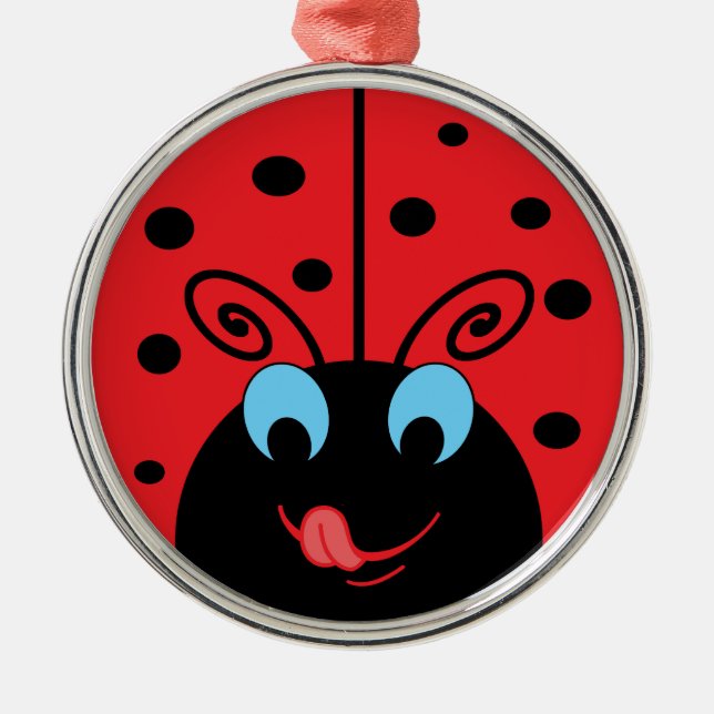 Ladybug Metal Ornament (Front)
