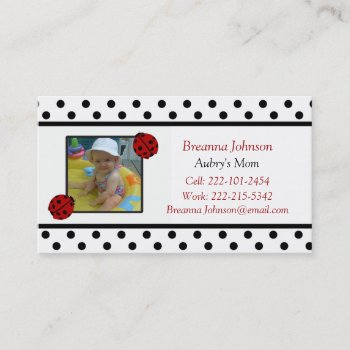 Ladybug: Mom Contact Card by SayItNow at Zazzle