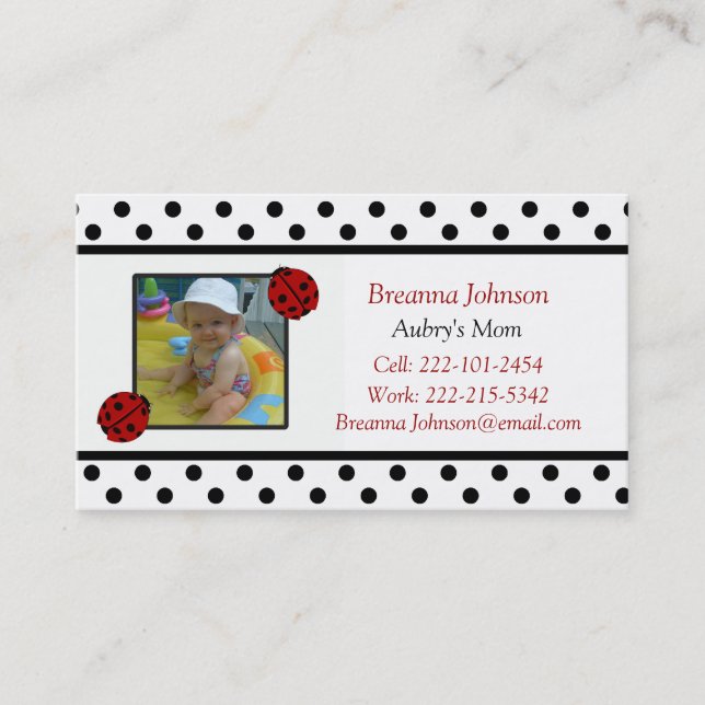 Ladybug: Mom Contact Card (Front)