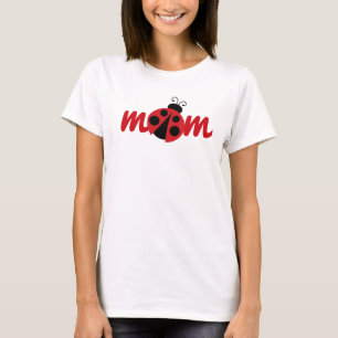 Ladybug Mom White T-Shirt