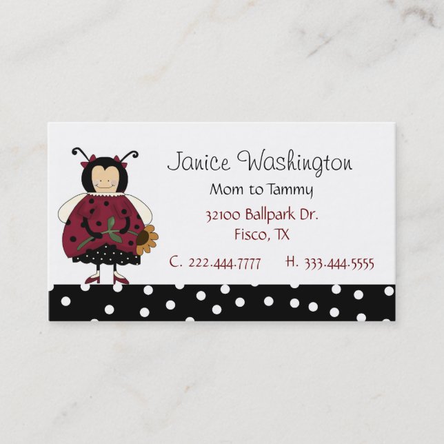 Ladybug Mommy Card (Front)