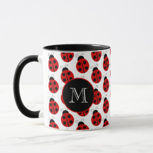 Ladybug Monogram Mug