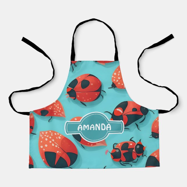 Ladybug Mosaic Colorful Personalized Pattern Apron (Front)