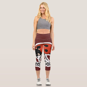Ladybug Motivation Sticker Capri Leggings