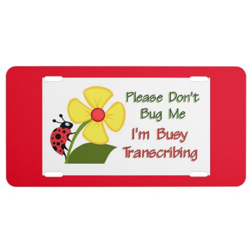 Ladybug MT License Plate