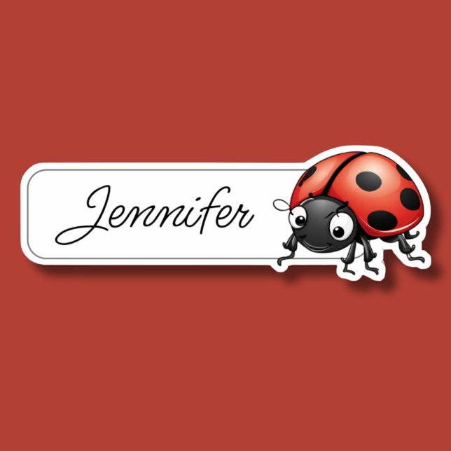 Ladybug Name Tag Sticker (Creator Uploaded)