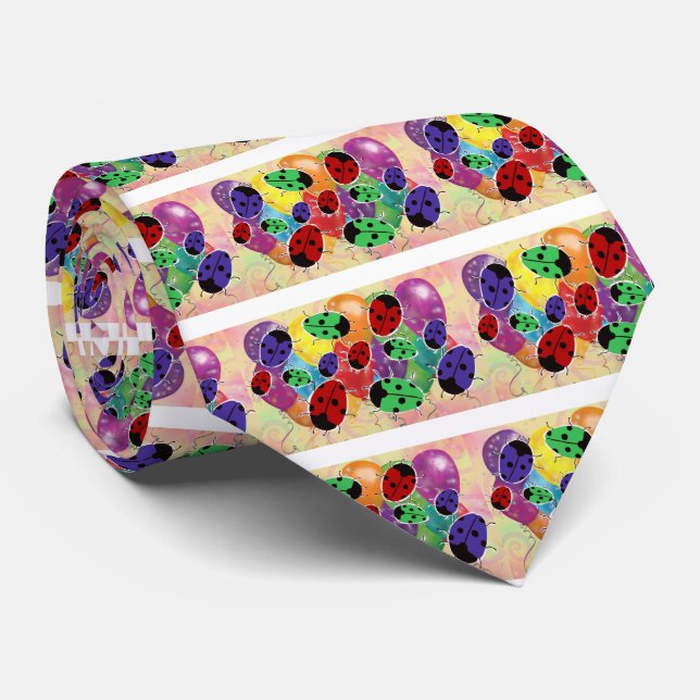 Ladybug Neck Tie (Rolled)