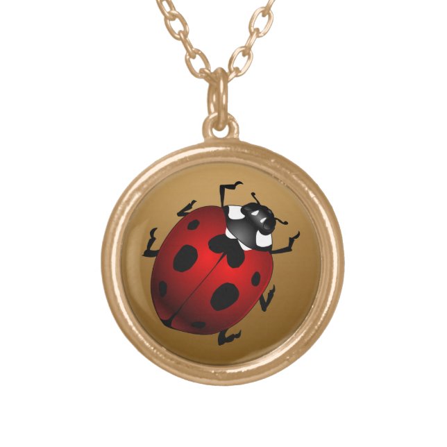 Ladybug Necklace Ladybug Art Jewelry Ladybird Gift (Front)
