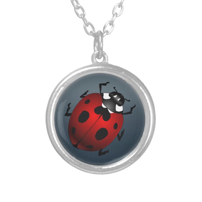 Ladybug Necklace Ladybug Art Jewelry Ladybird Gift (Front)