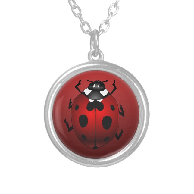 Ladybug Necklace Ladybug Art Jewelry Ladybird Gift (Front)