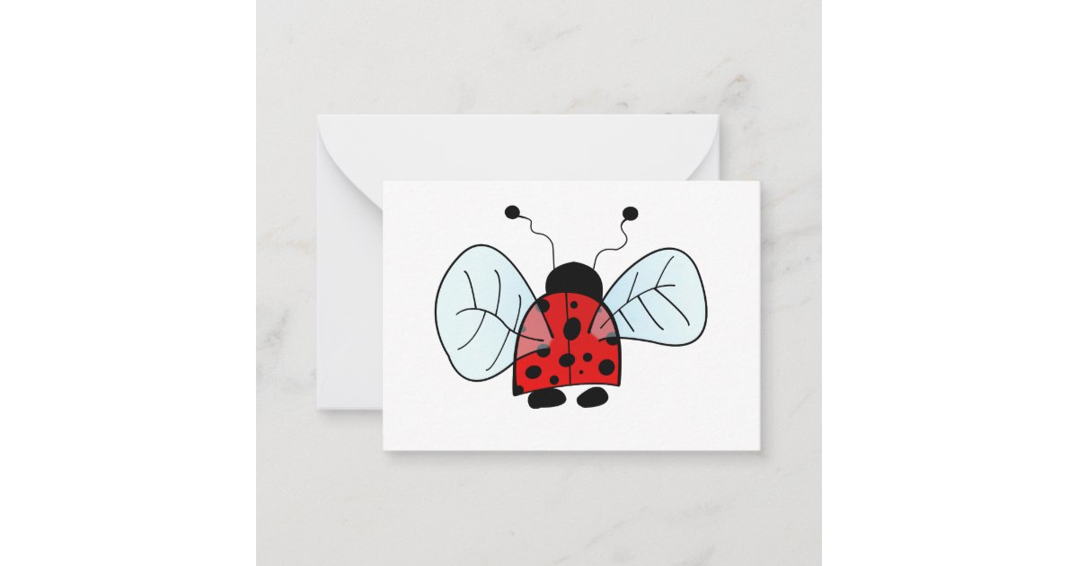 Ladybug Note Card | Zazzle