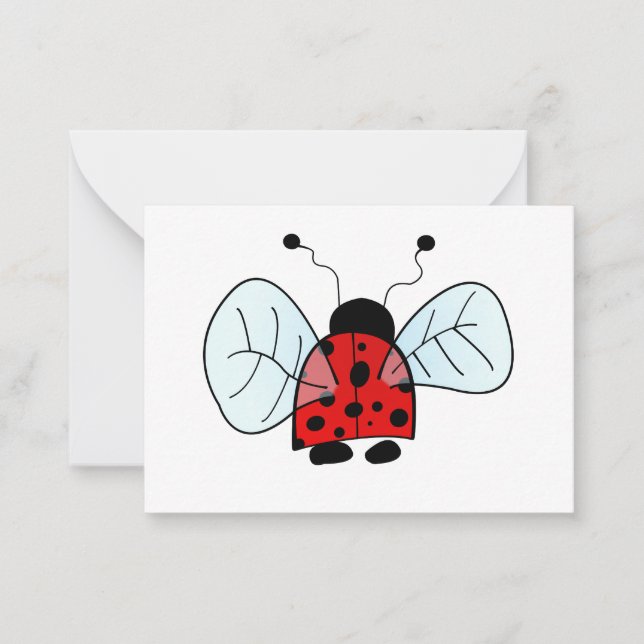 Ladybug Note Card (Front)