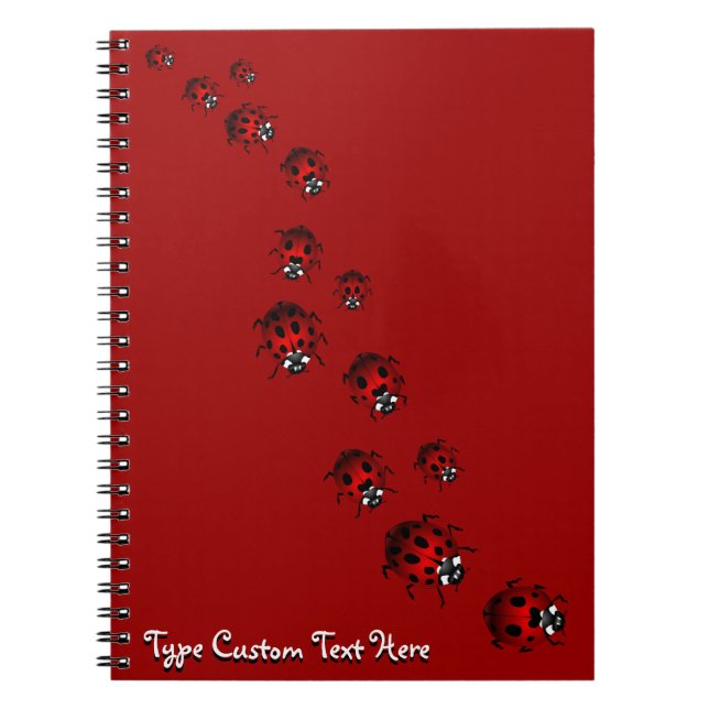 Ladybug Notebook Custom Ladybug Journal Book Gifts (Front)